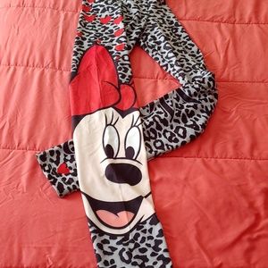 Disney Minnie Mouse Cheetah Print Leggings Large
